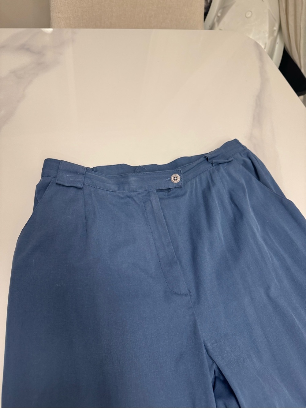 Vintage Koret womens Blue Straight-Leg Pants - Picture 2 of 6